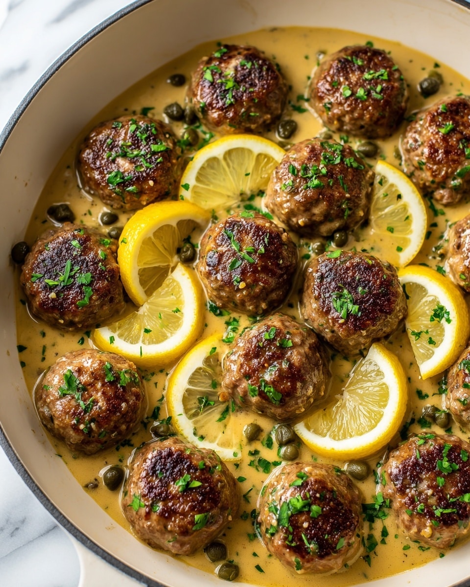 Chicken Piccata Meatballs Recipe - Recipe Image