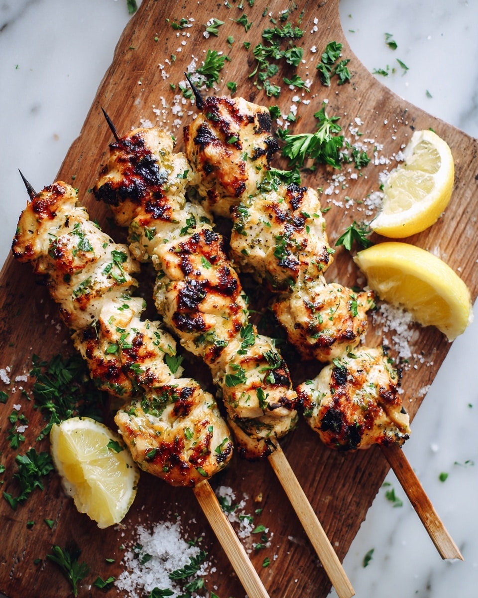 Garlic Parmesan Chicken Skewers Recipe - Recipe Image