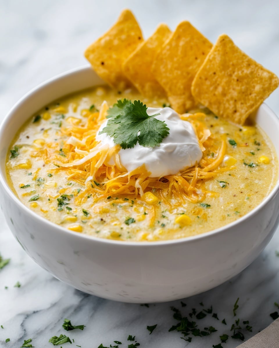 Creamy Green Enchilada Chicken Soup Recipe - Recipe Image
