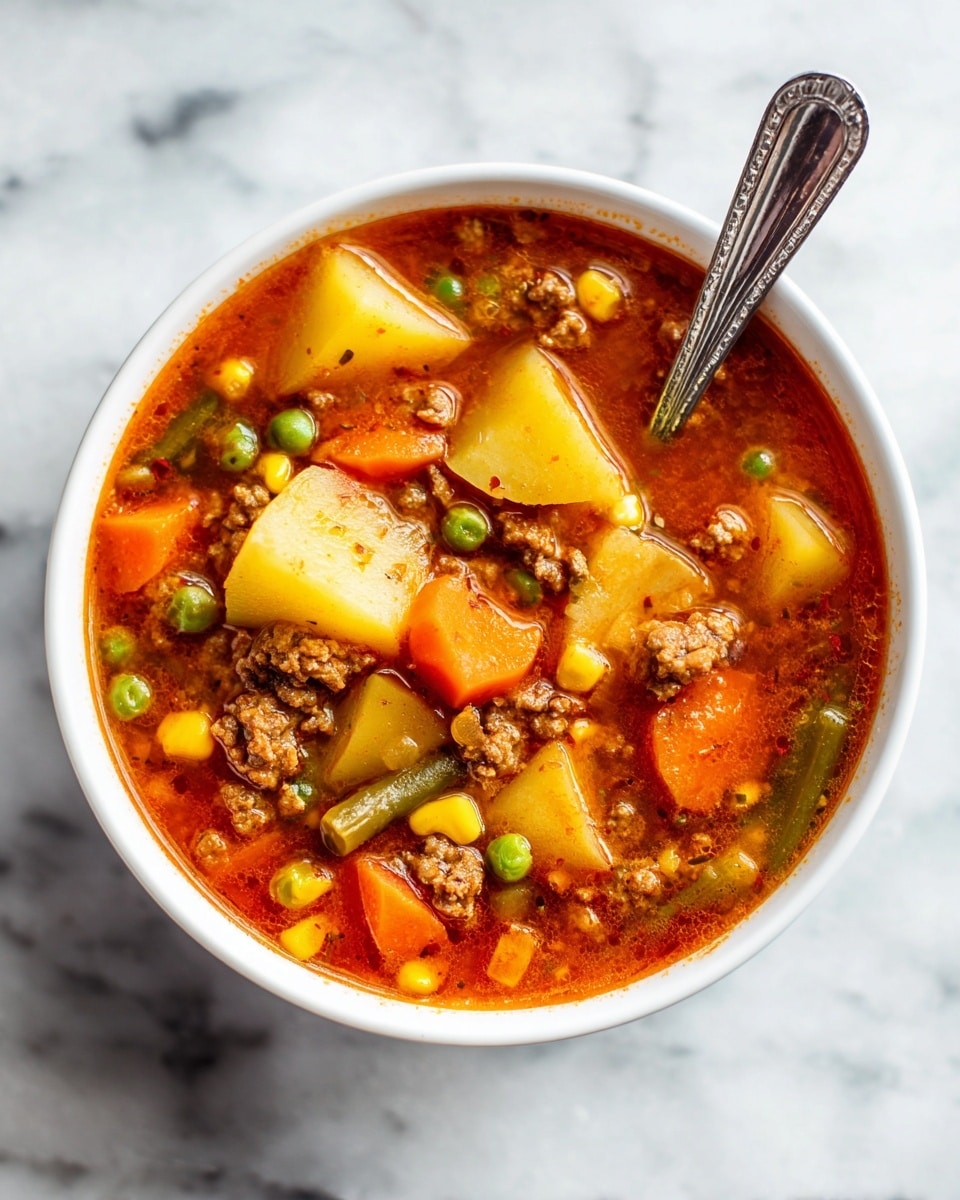 Ground Beef Vegetable Soup Recipe - Recipe Image