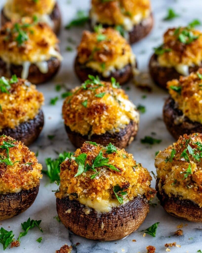 Stuffed Mushrooms with Parmesan and Fresh Herbs Recipe