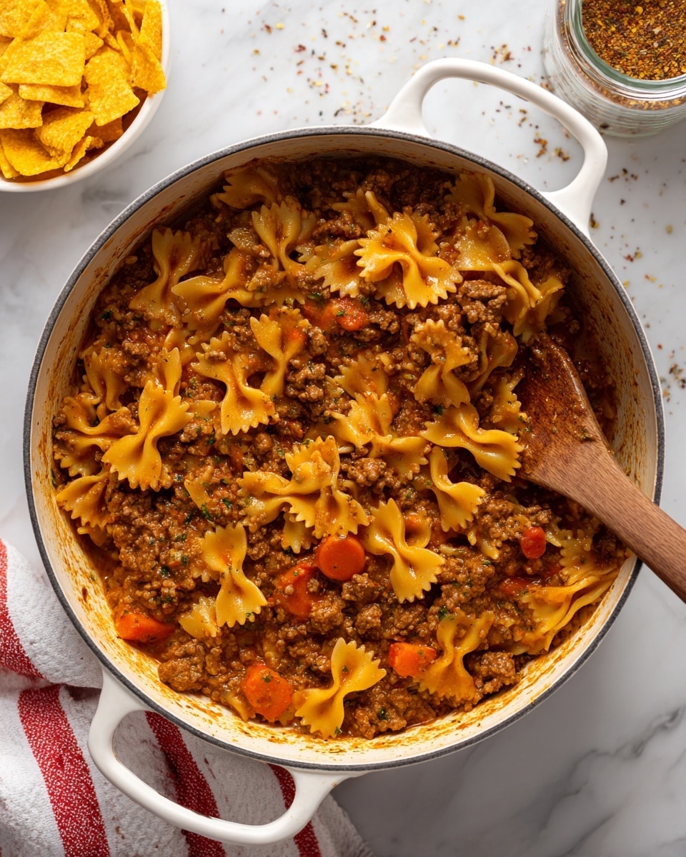 One Pot Beef Taco Pasta Recipe - Recipe Image