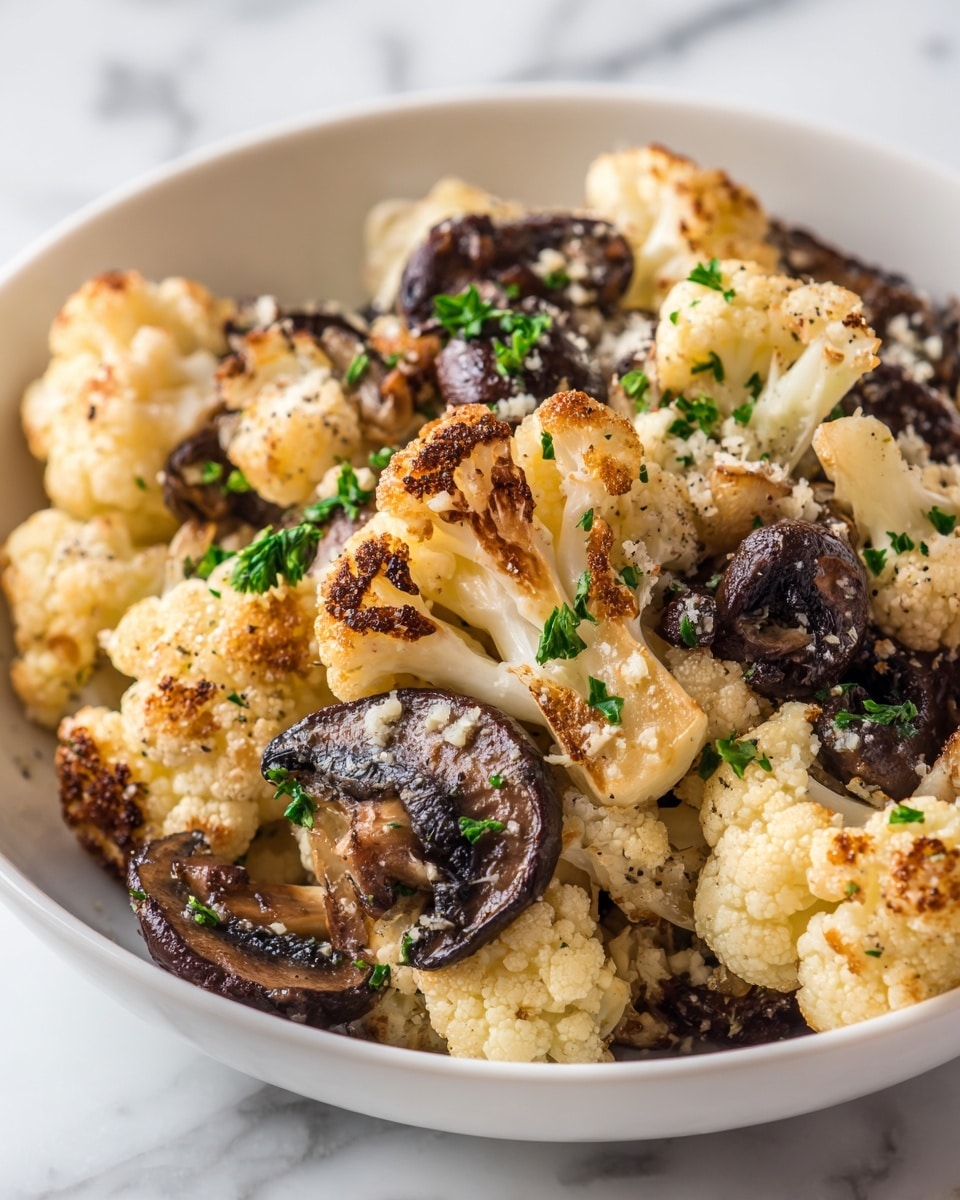 Garlic Cauliflower Mushroom Skillet: Easy One-Pan Recipe - Recipe Image