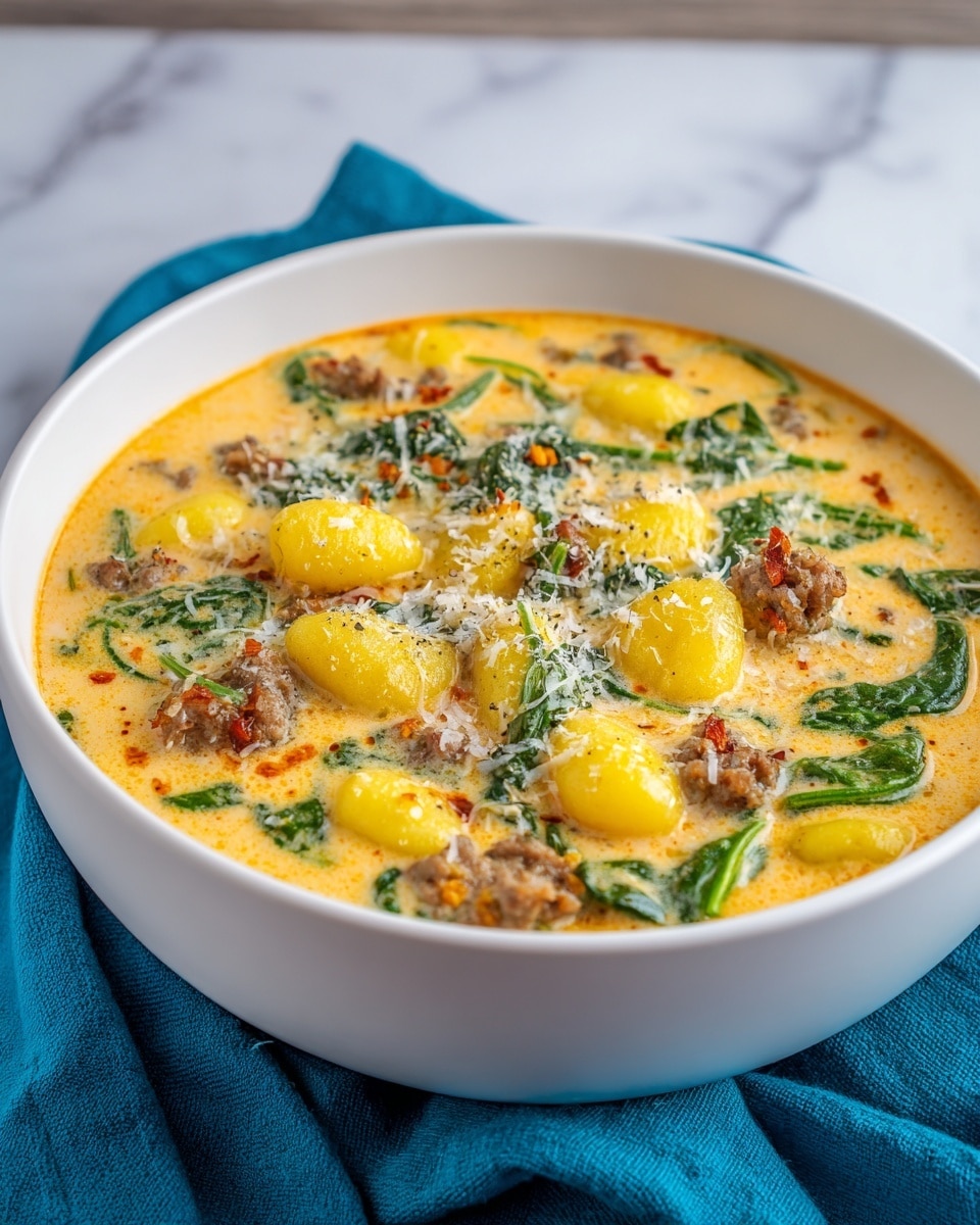 Creamy Parmesan Italian Sausage Ditalini Soup Recipe - Recipe Image