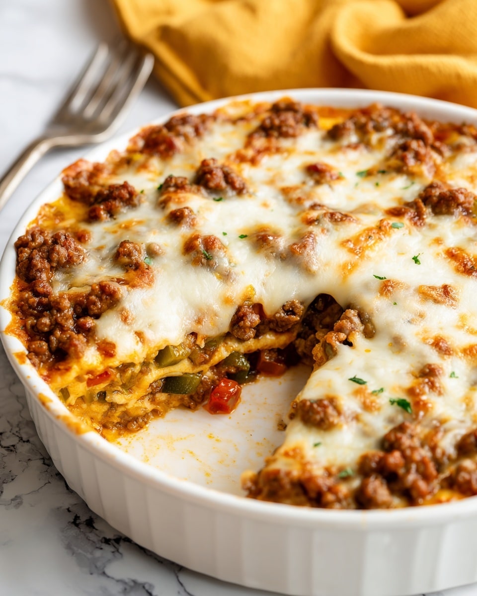Cheesy Low-Carb Taco Casserole Recipe - Recipe Image