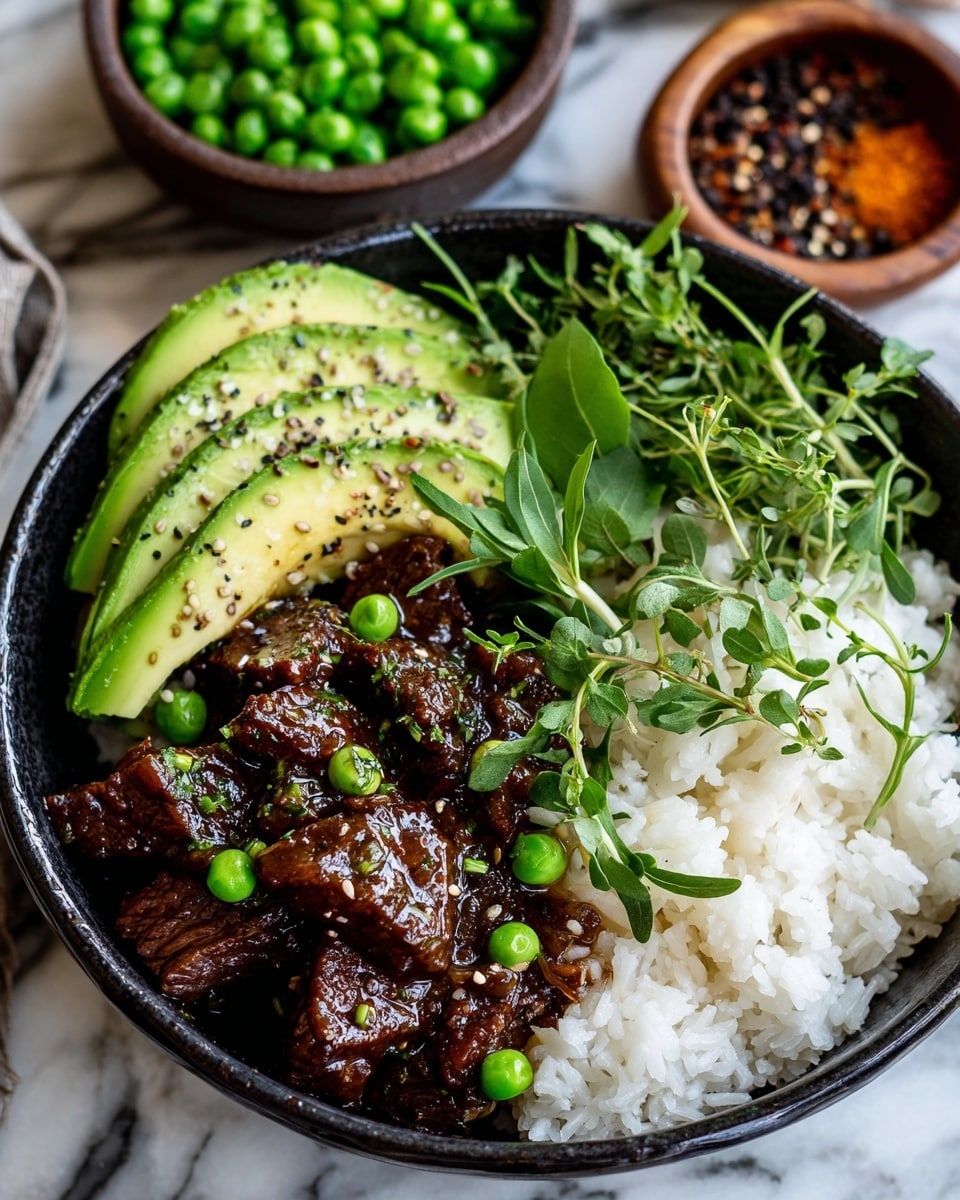 Steak Avocado Rice Bowl Recipe - Recipe Image