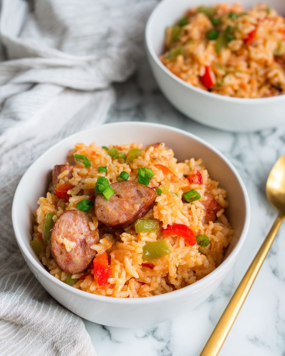 Smoked Sausage and Peppers with Rice Recipe - Recipe Image