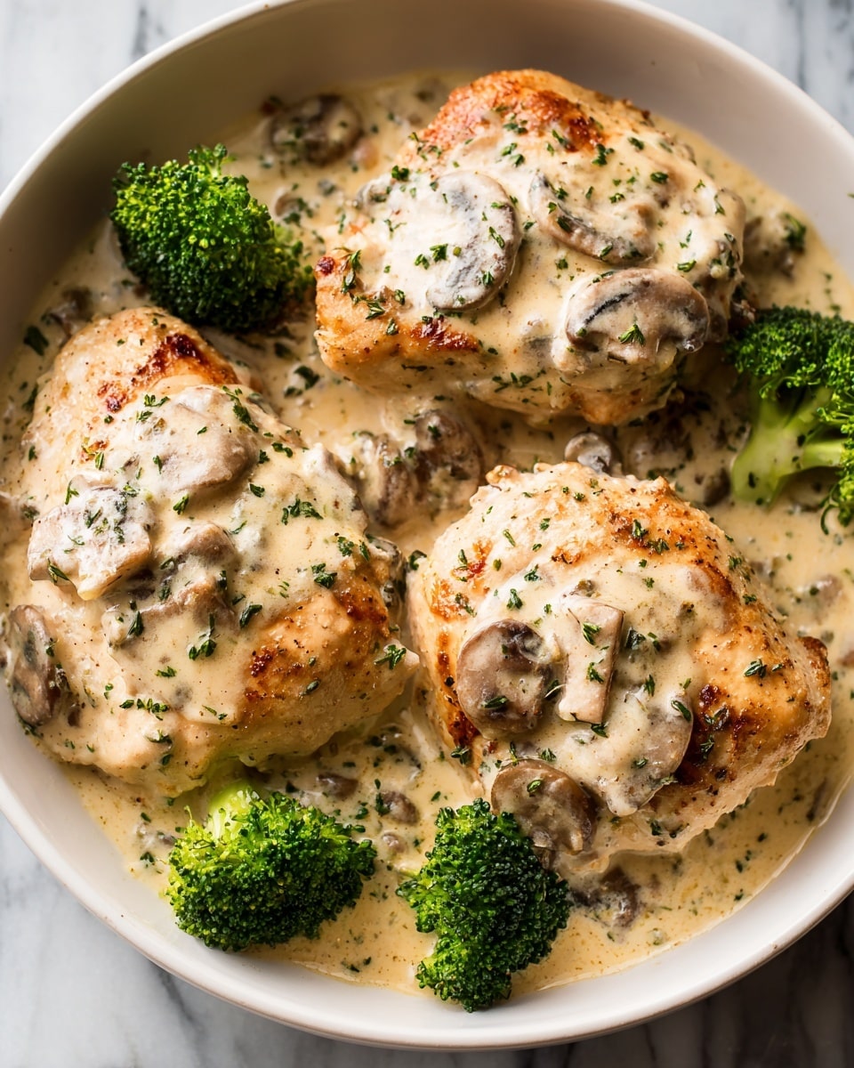 Creamy Broccoli and Mushroom Chicken Recipe - Recipe Image