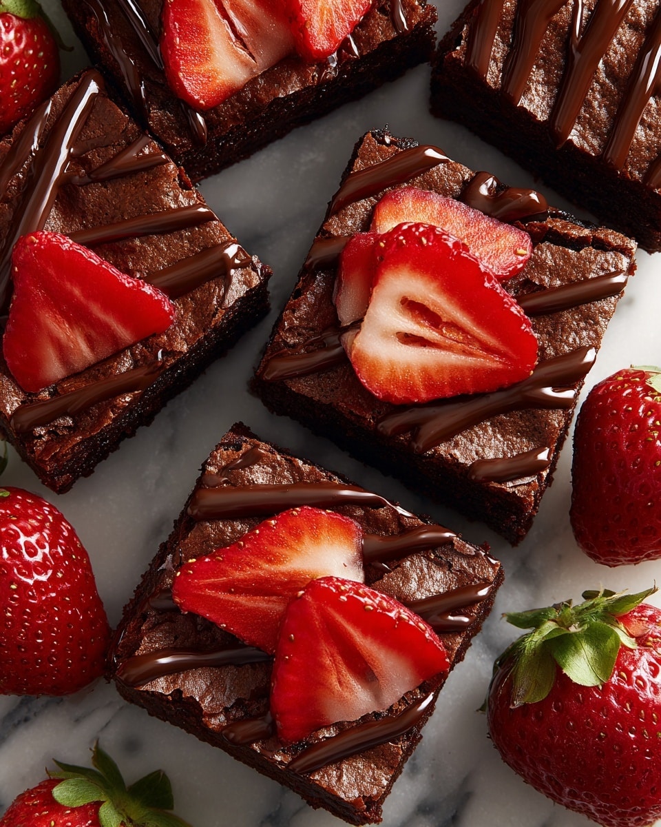 Chocolate-Covered Strawberry Brownies Recipe - Recipe Image