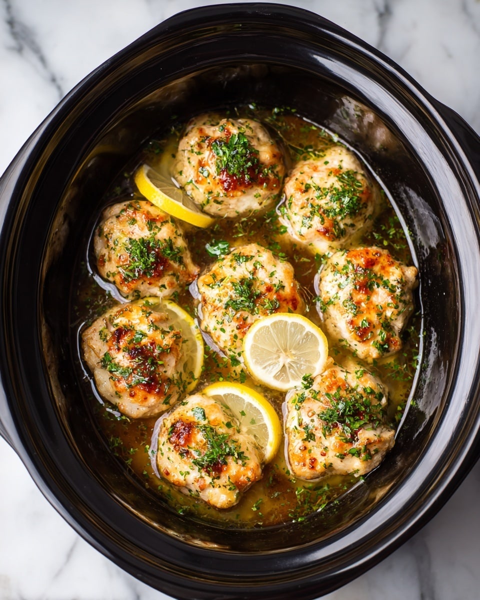 Crock Pot Lemon Garlic Butter Chicken Recipe - Recipe Image