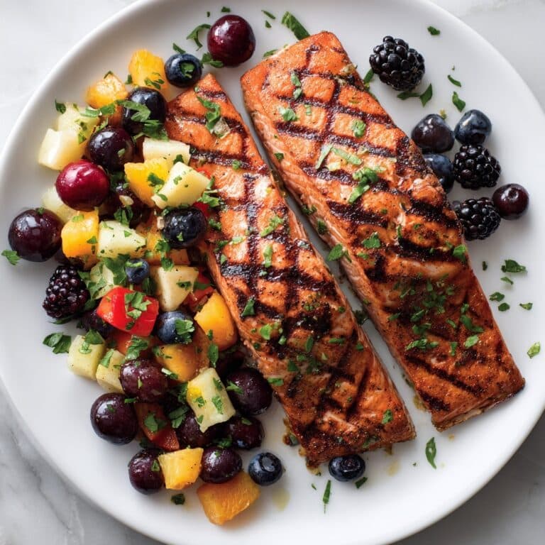 Baked Salmon with Cranberry Salsa and Pecans Recipe