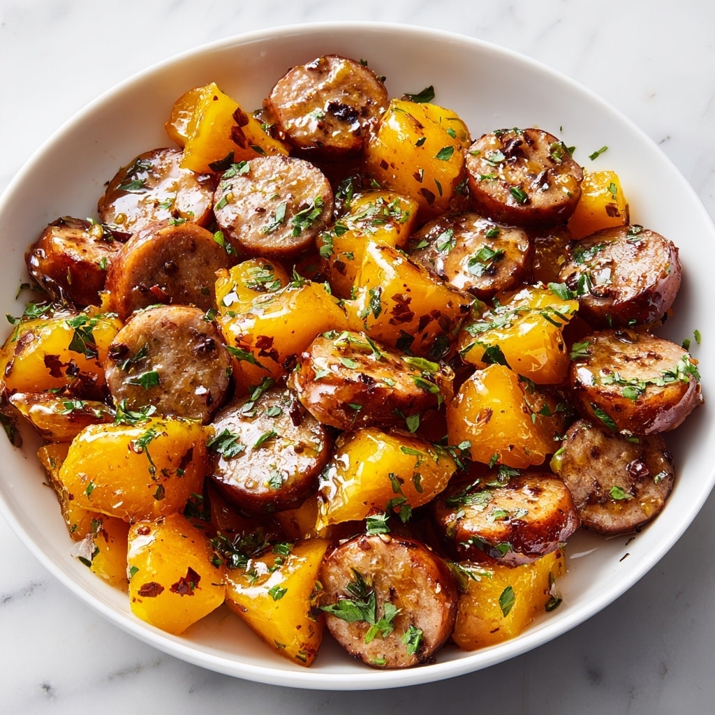 Sausage Sweet Potatoes Honey Garlic: A Delicious One-Pan Recipe for Easy Weeknight Dinners Recipe - Recipe Image