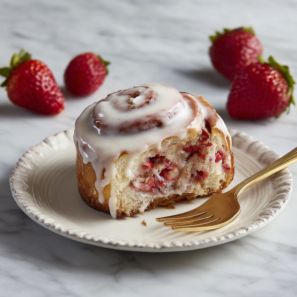 Strawberry Rolls with Cream Cheese Icing Recipe - Recipe Image