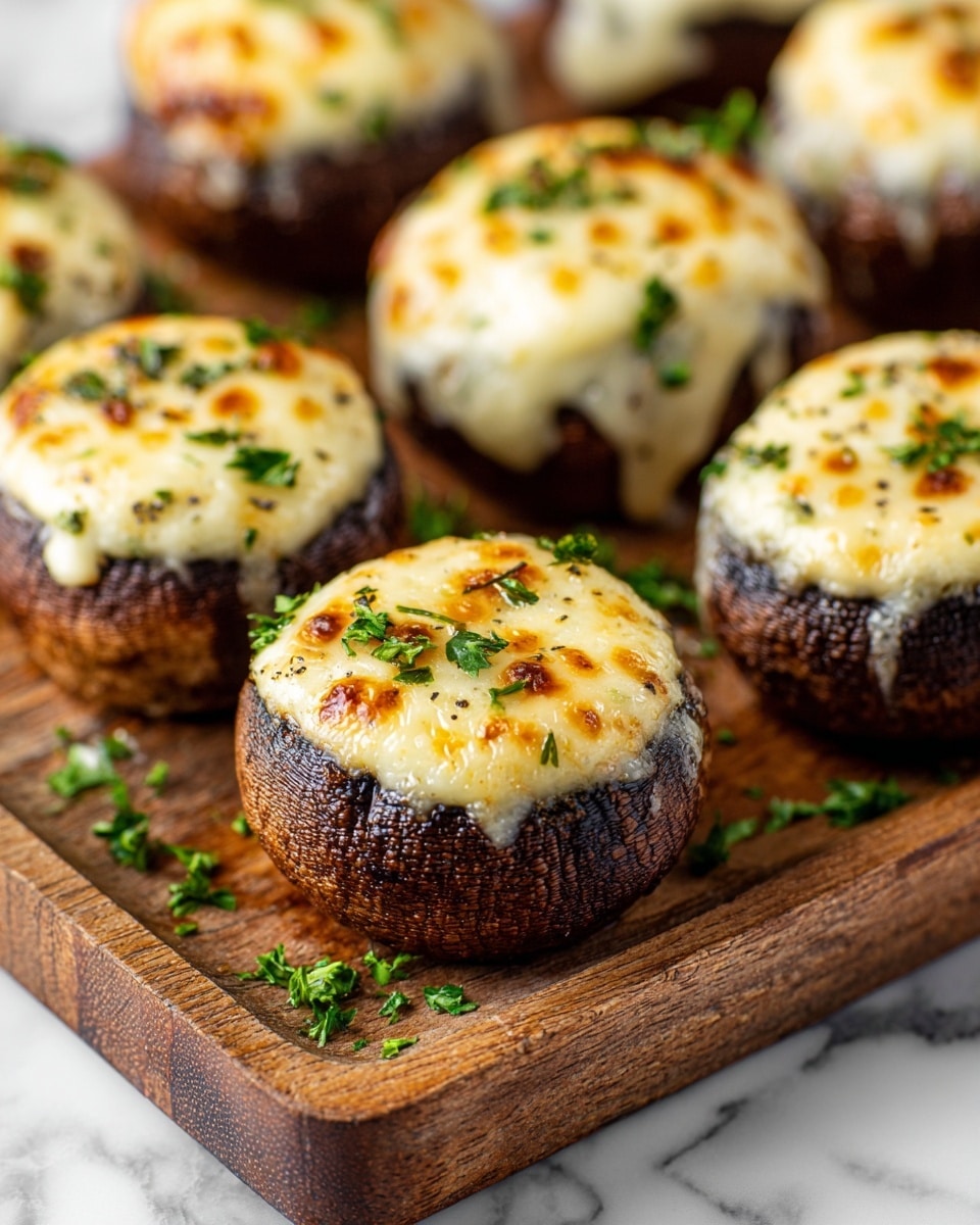 White Cheddar Stuffed Mushrooms Recipe - Recipe Image