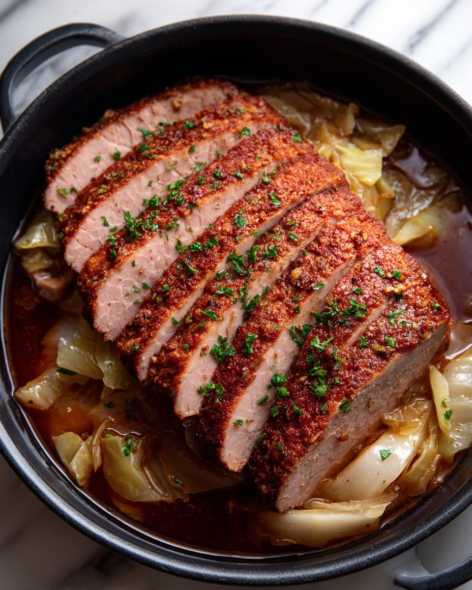 Slow Cooker Corned Beef and Cabbage Recipe - Recipe Image