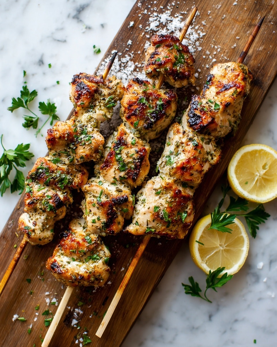 Garlic Parmesan Chicken Skewers Recipe - Recipe Image