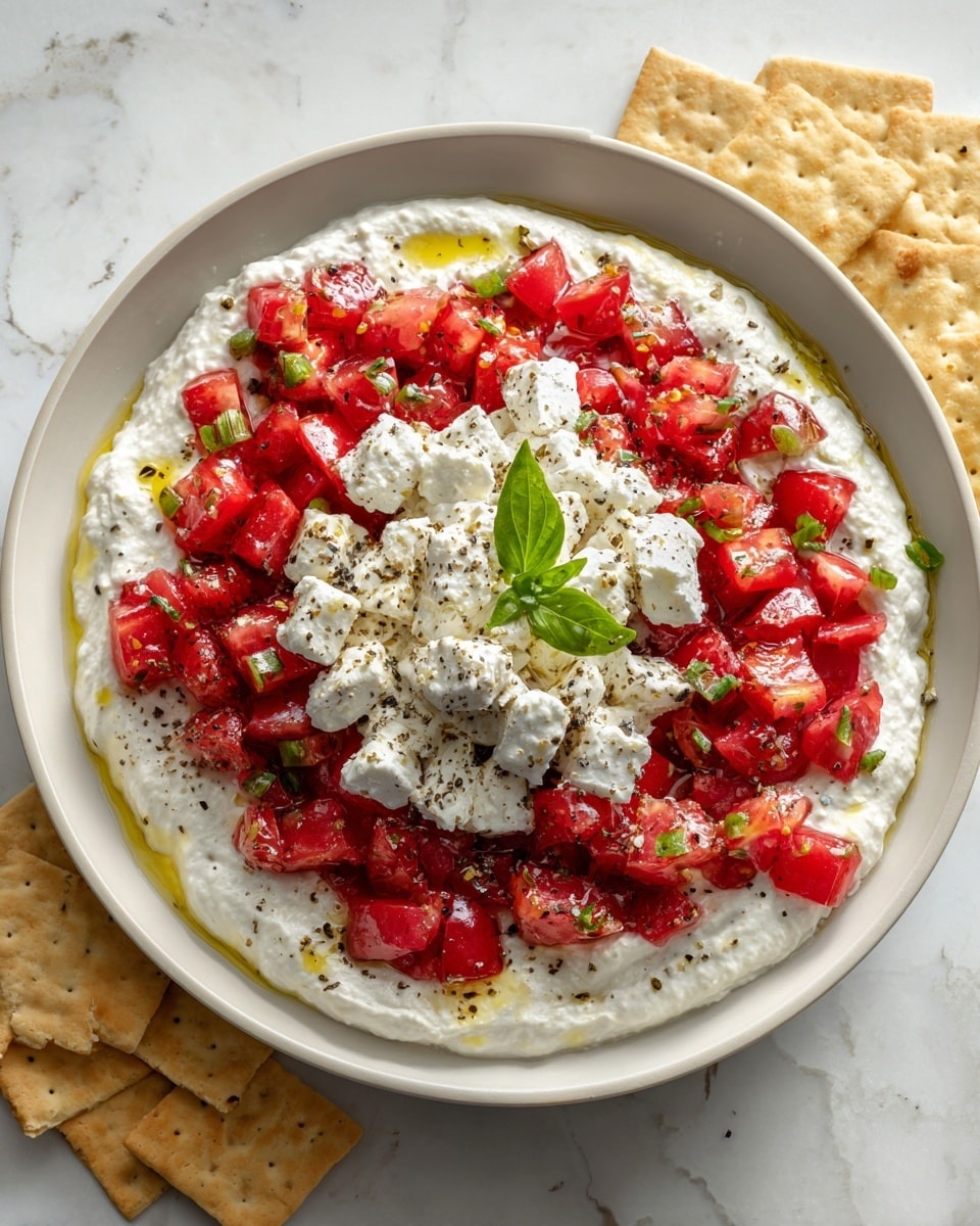 Creamy Feta Bruschetta Dip Recipe - Recipe Image