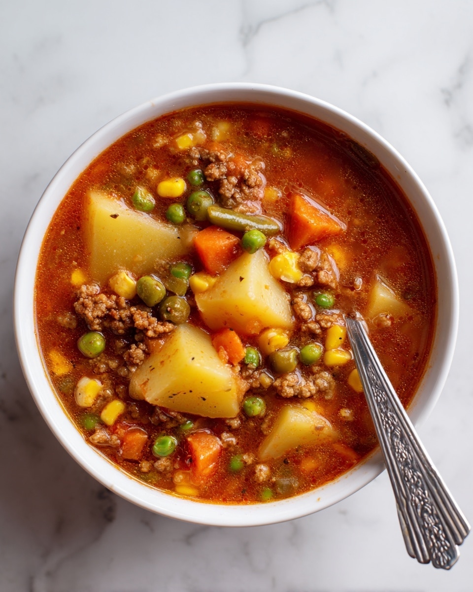 Ground Beef Vegetable Soup Recipe - Recipe Image