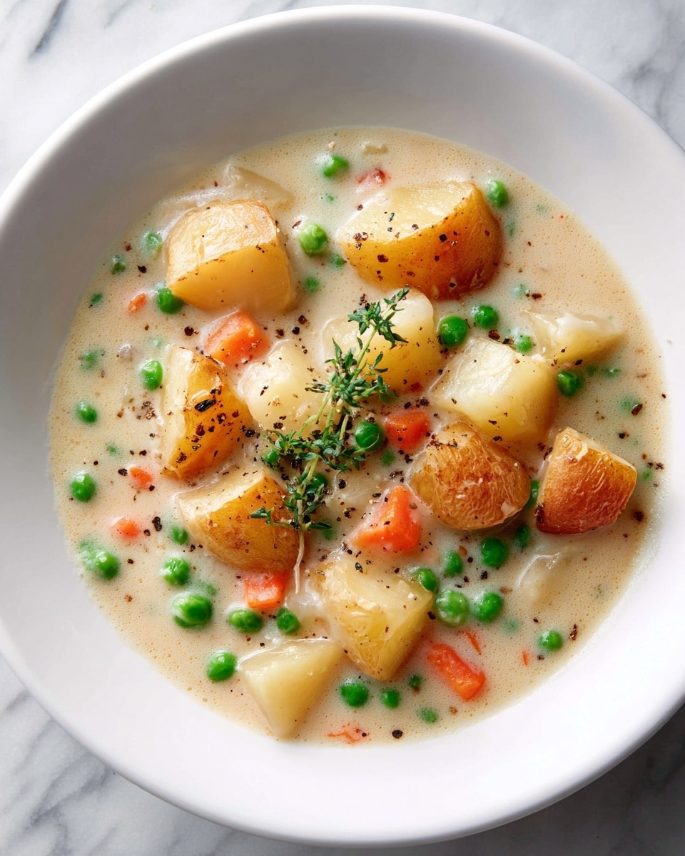 Creamy Potato and Pea Chowder Recipe - Recipe Image