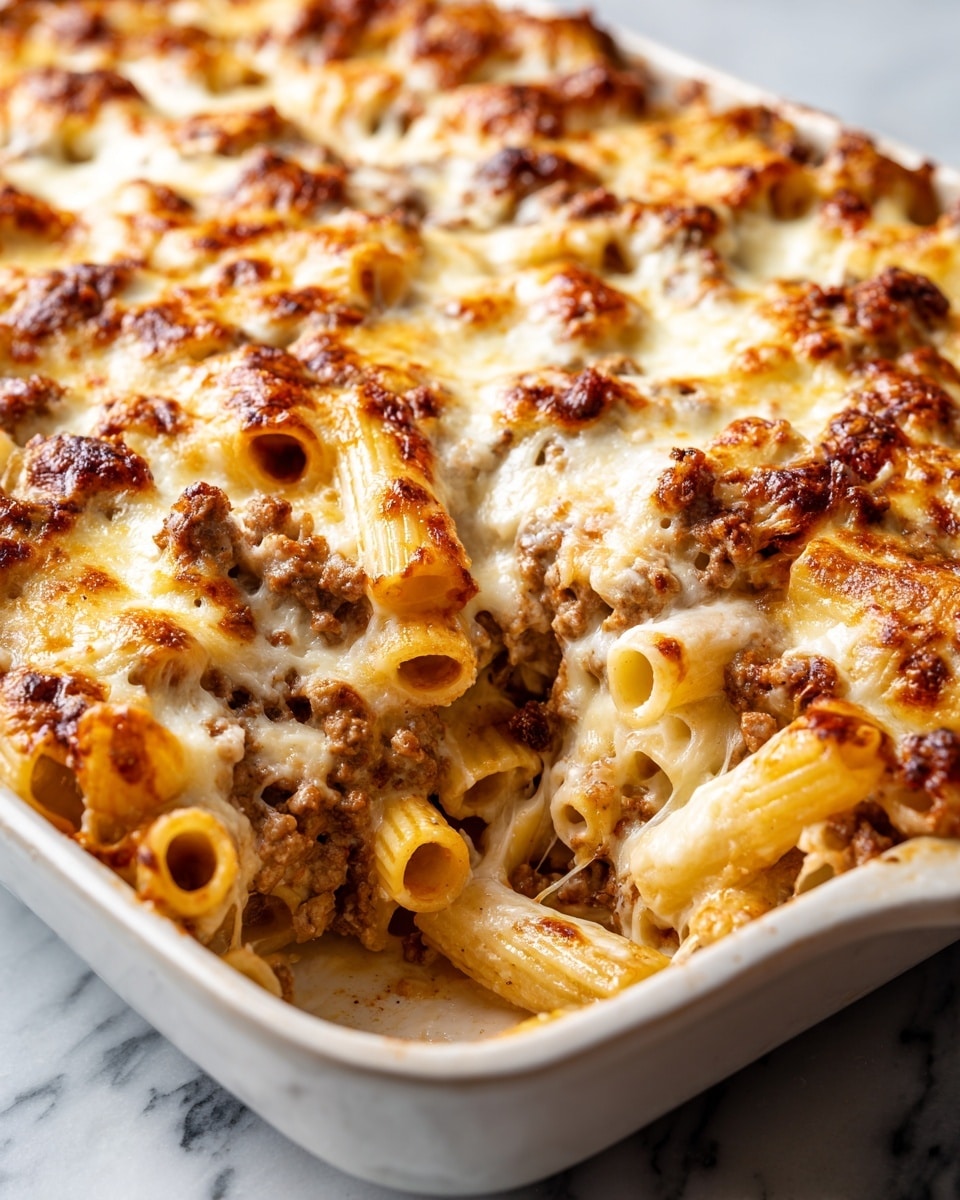 Loaded Cheeseburger Alfredo Pasta Recipe - Recipe Image