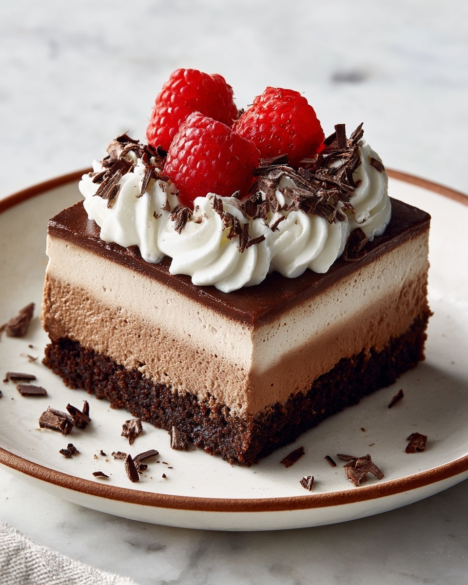Triple Chocolate Mousse Cake Recipe - Recipe Image