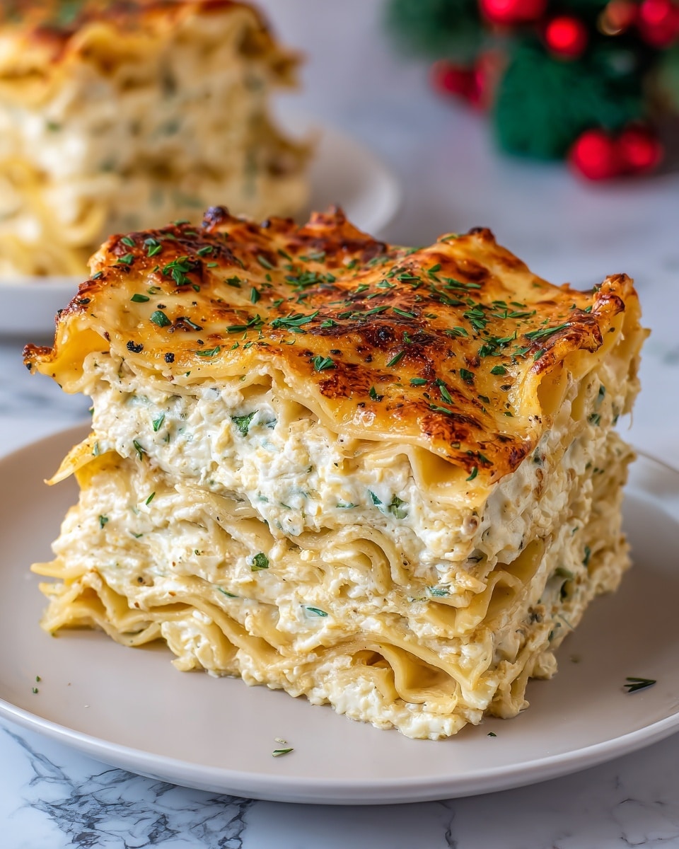 Garlic Butter Shrimp Scampi Lasagna Recipe - Recipe Image