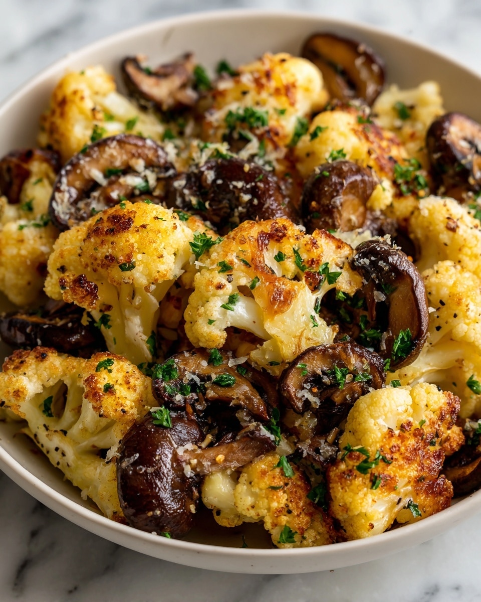 Garlic Cauliflower Mushroom Skillet: Easy One-Pan Recipe - Recipe Image