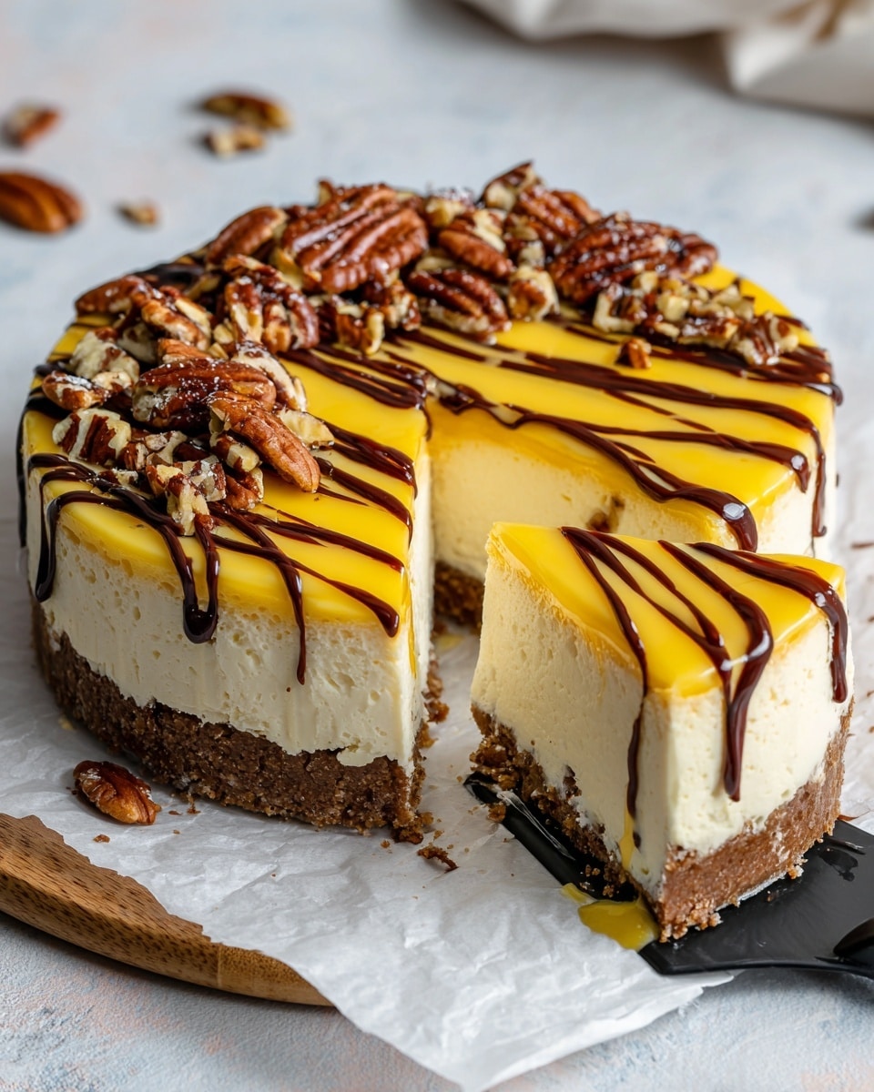 Keto Turtle Cheesecake Recipe - Recipe Image
