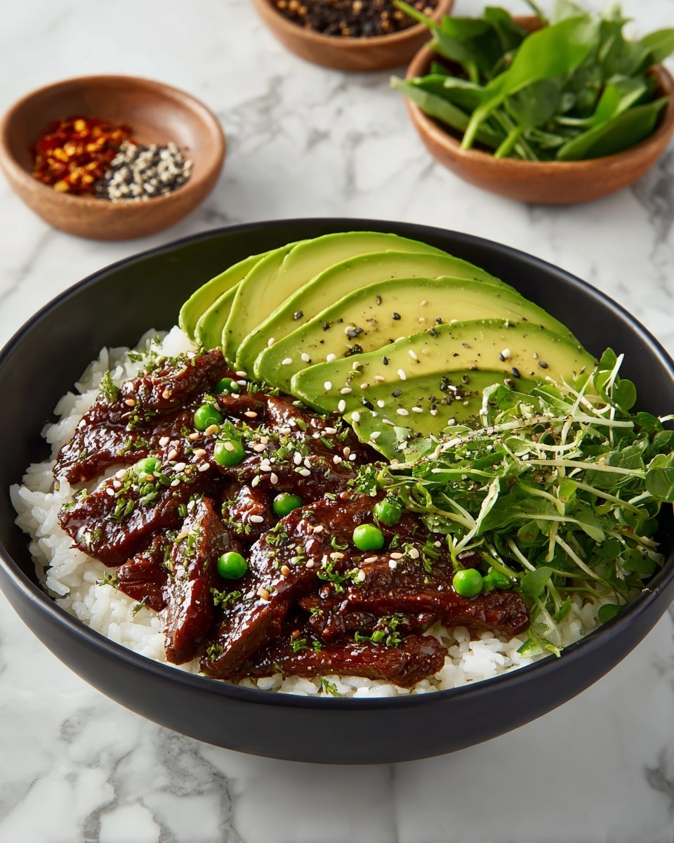 Steak Avocado Rice Bowl Recipe - Recipe Image