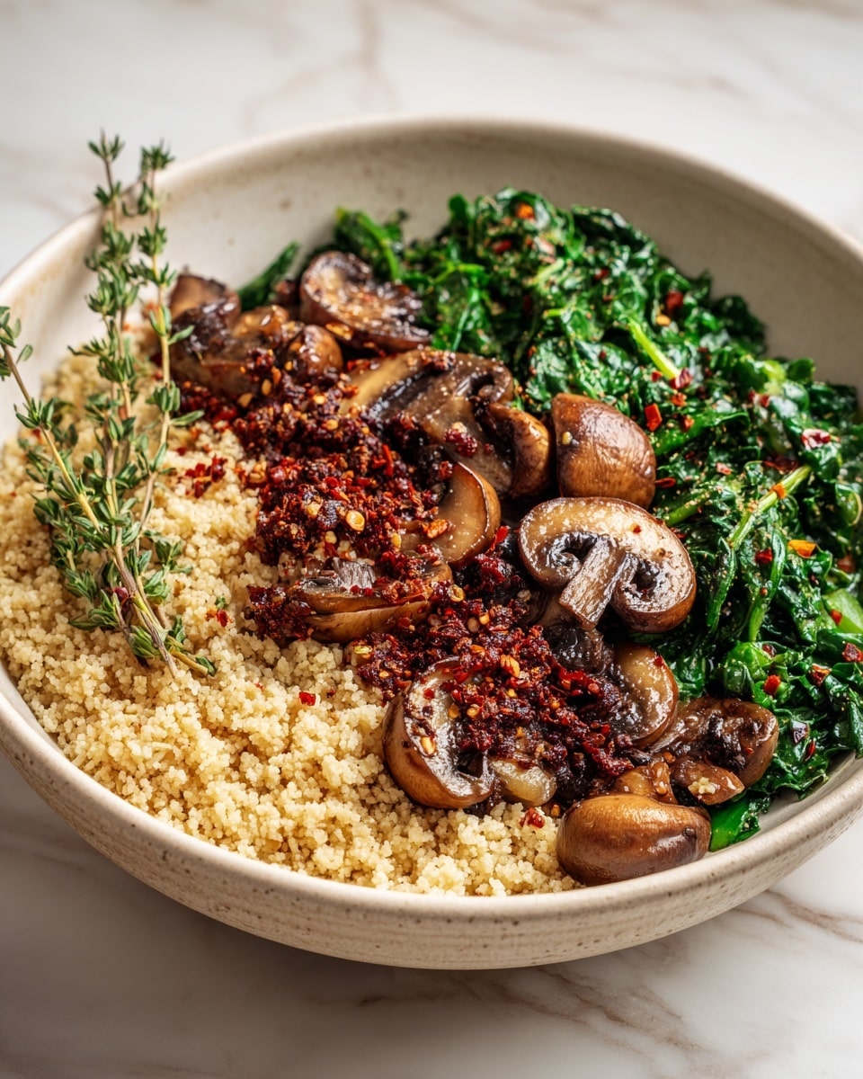 Creamy Spinach and Mushroom Orzo Recipe - Recipe Image