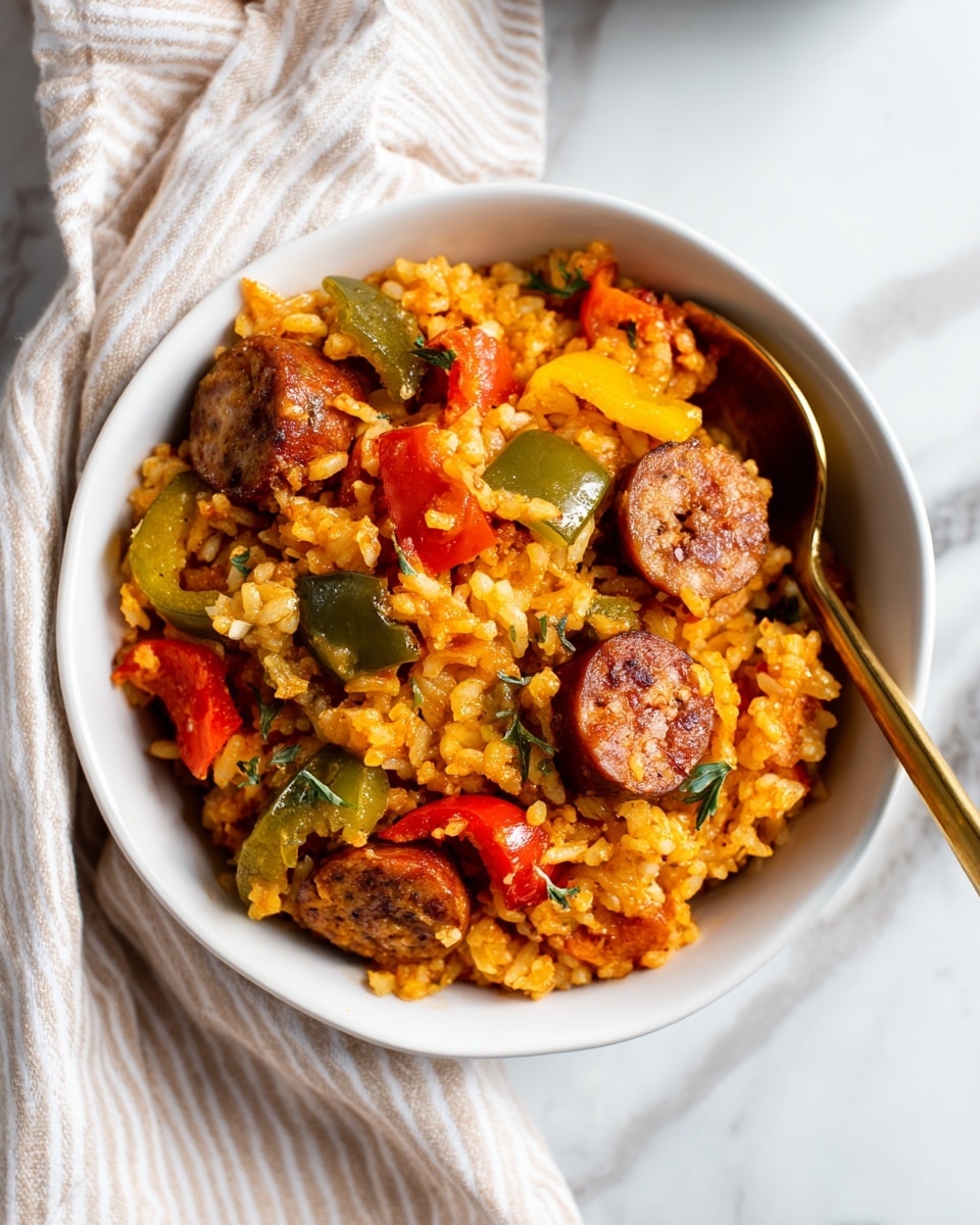 Smoked Sausage and Peppers with Rice Recipe - Recipe Image
