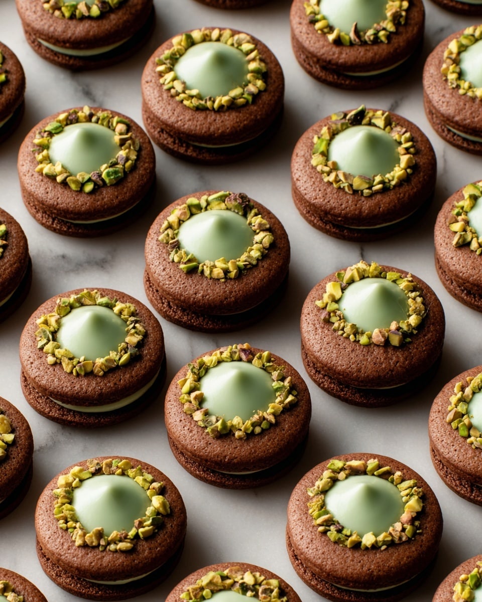 Chocolate Pistachio Cream Thumbprints Recipe - Recipe Image