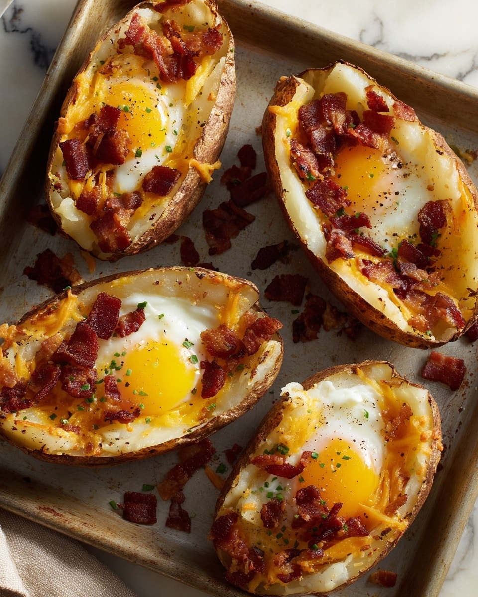 Twice Baked Loaded Breakfast Potatoes Recipe - Recipe Image