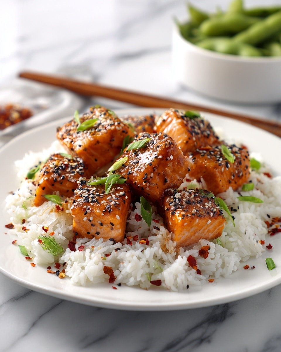 Honey Garlic Salmon Bites Recipe - Recipe Image