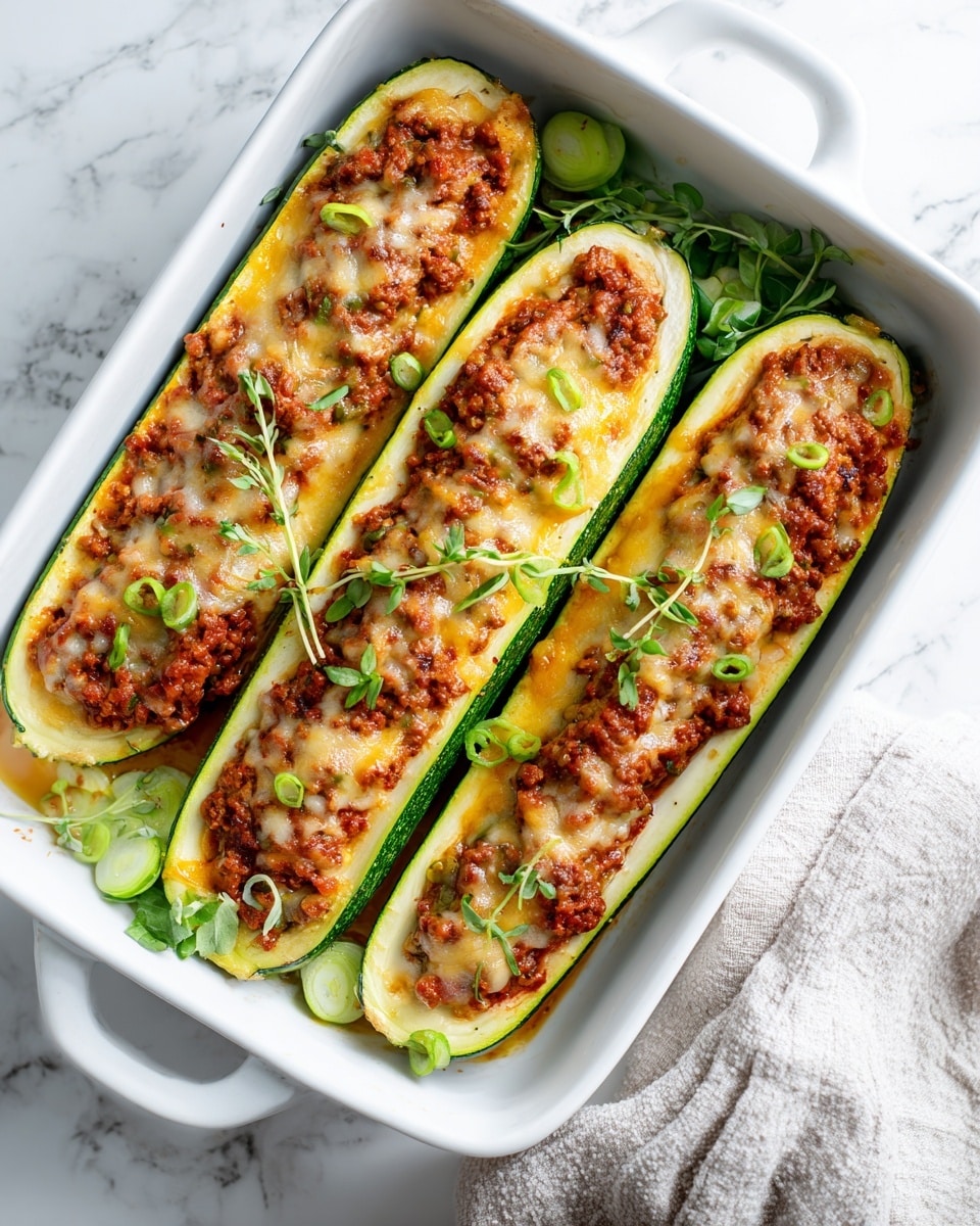 Cheesy BBQ Chicken Stuffed Zucchini Boats Recipe - Recipe Image