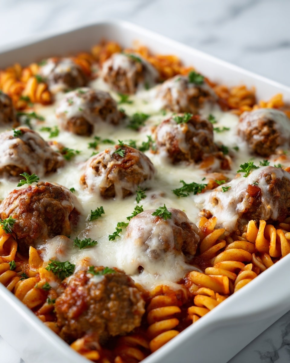Dump and Bake Meatball Casserole Recipe - Recipe Image