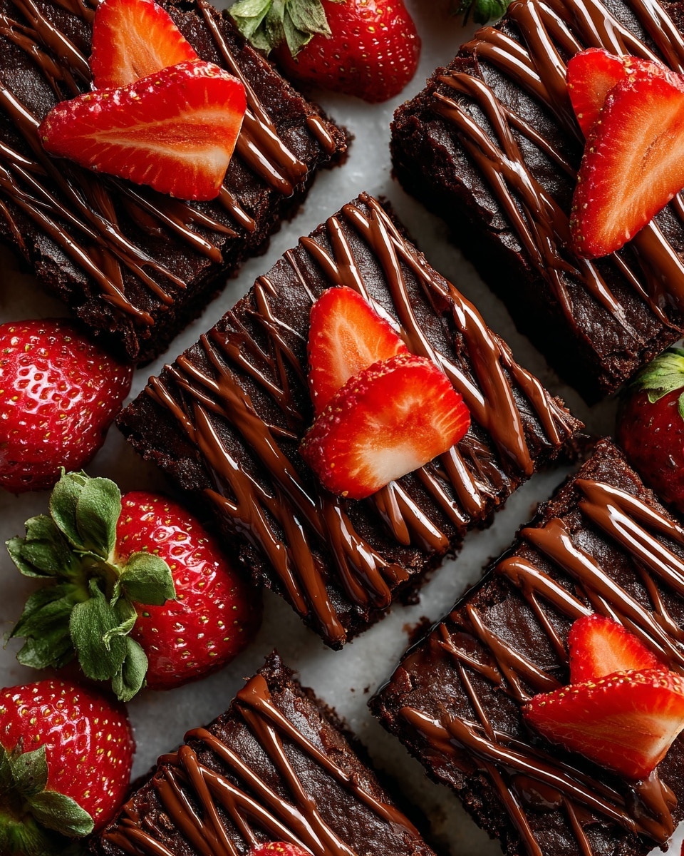 Chocolate-Covered Strawberry Brownies Recipe - Recipe Image