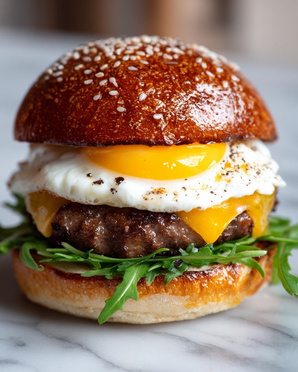 Burger with Fried Egg and Special Sauce Recipe - Recipe Image