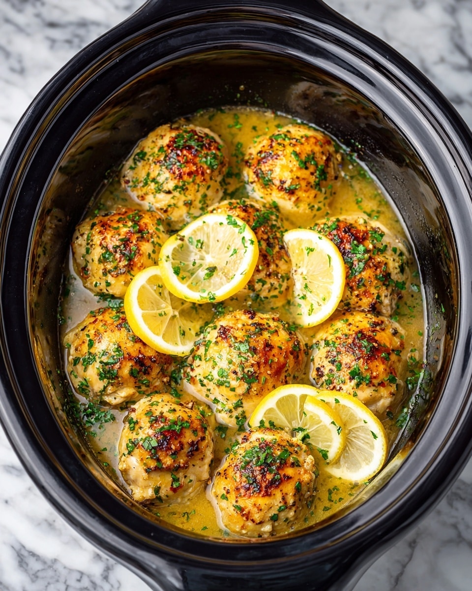 Crock Pot Lemon Garlic Butter Chicken Recipe - Recipe Image