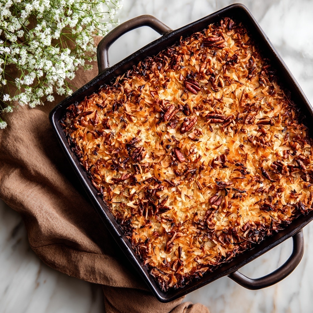 Cajun Pineapple Coconut Cake with Toasted Pecans Recipe - Recipe Image