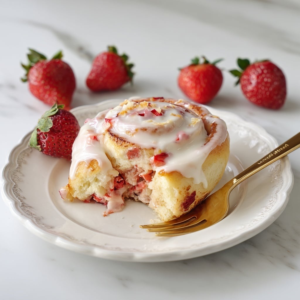 Strawberry Rolls with Cream Cheese Icing Recipe - Recipe Image