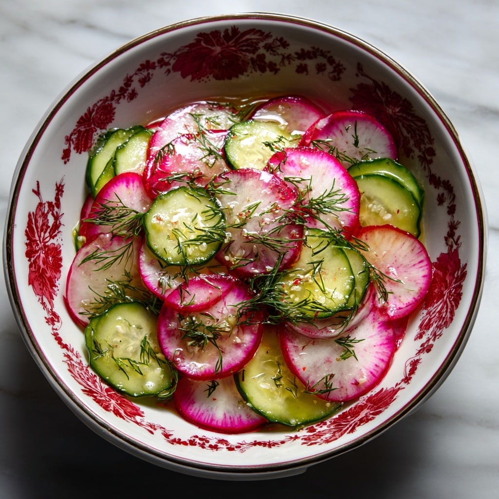 Dewy Dill Delight Radish and Cucumber Salad Recipe - Recipe Image