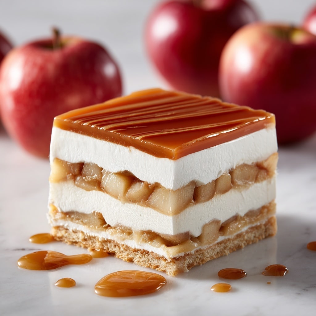 No-Bake Caramel Apple Eclair Cake Recipe - Recipe Image