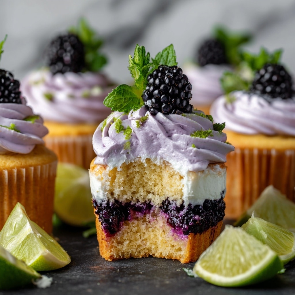 Decadent Blackberry Lime Cheesecake Cupcakes Recipe