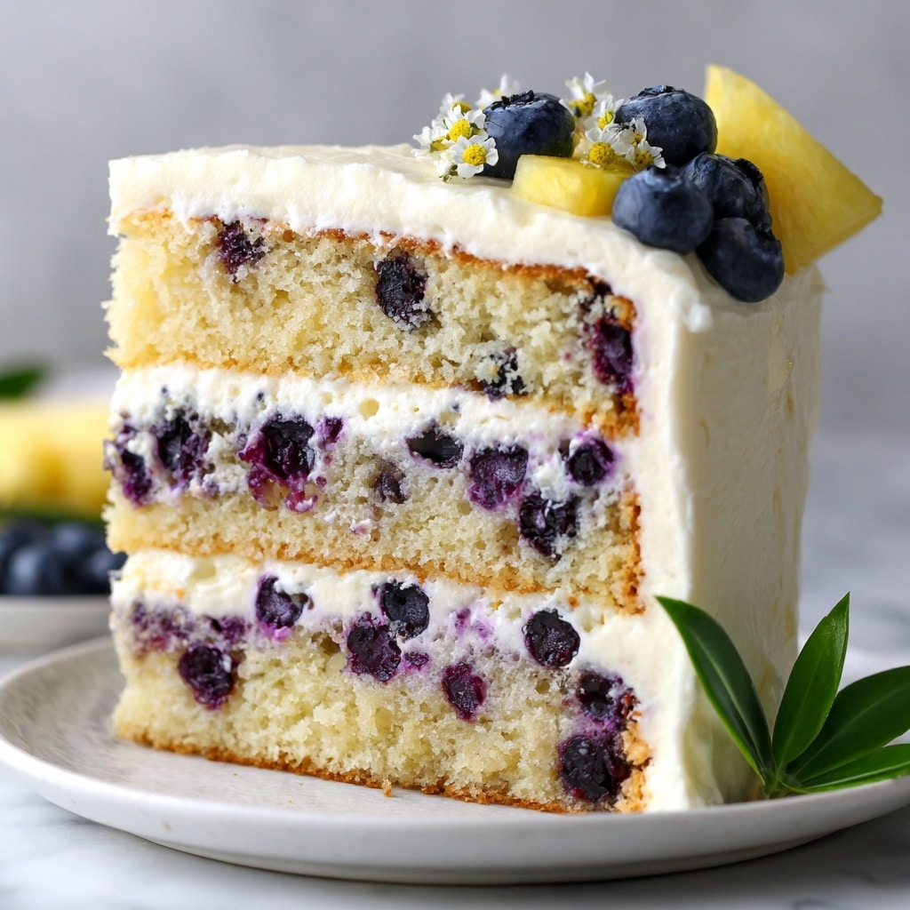Lemon Blueberry Cheesecake Cake Recipe