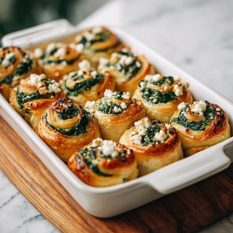 Spinach Feta Puff Pastry Pinwheels Recipe