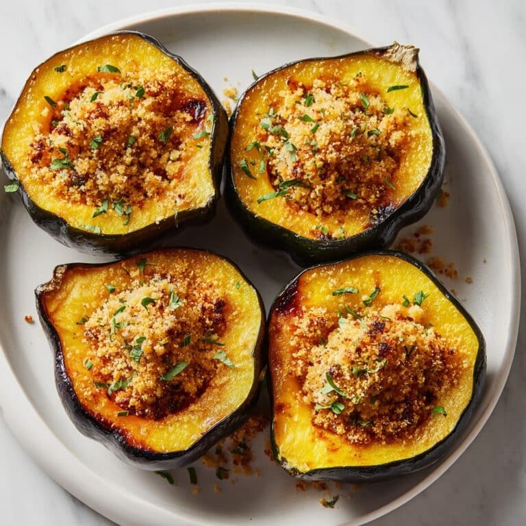Parmesan Herb Roasted Acorn Squash Recipe
