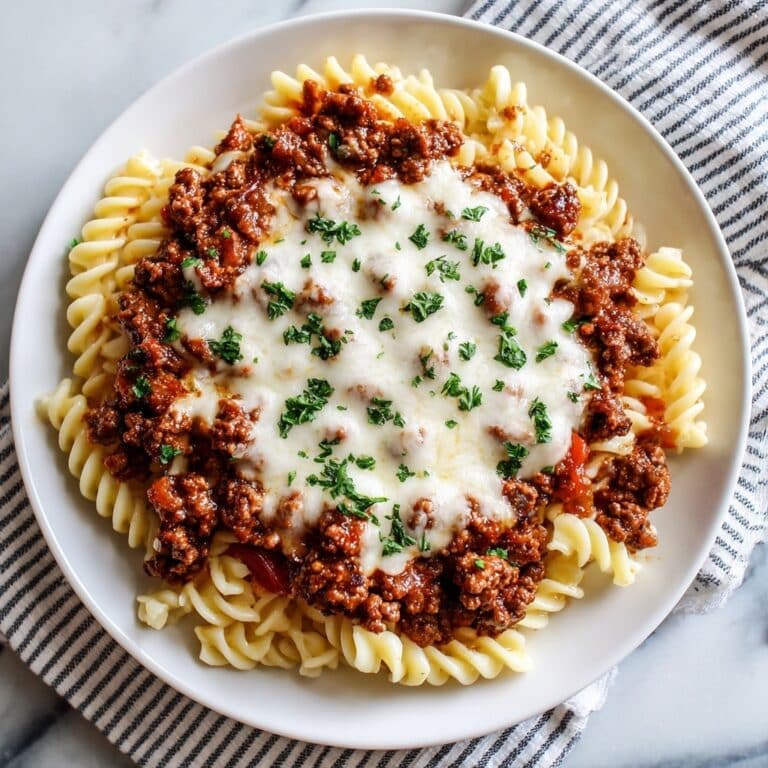 Loaded Cheeseburger Alfredo Pasta Recipe