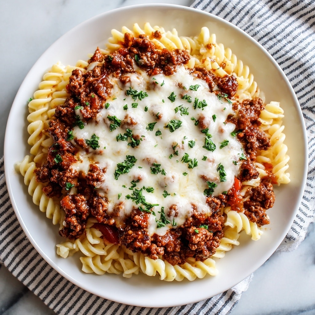 Loaded Cheeseburger Alfredo Pasta Recipe