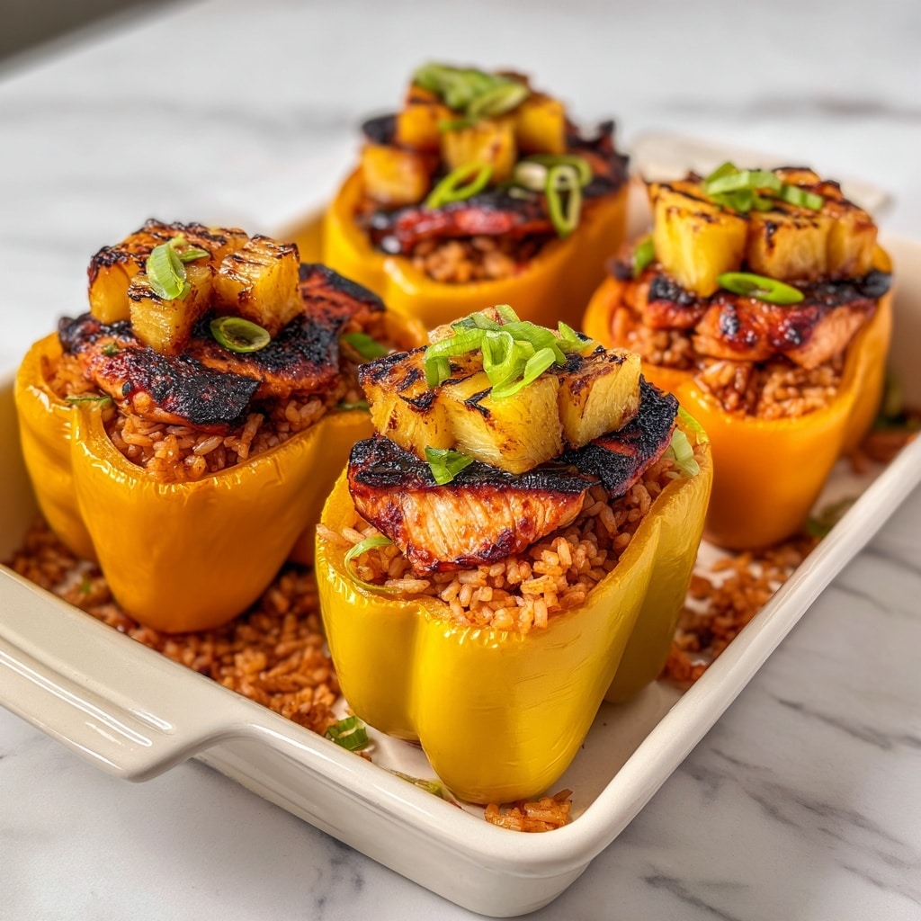 Teriyaki Pineapple Chicken & Rice Stuffed Peppers Recipe - Recipe Image